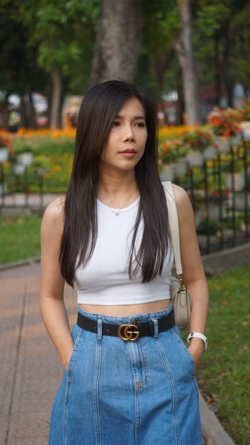 Saia Jeans Longa